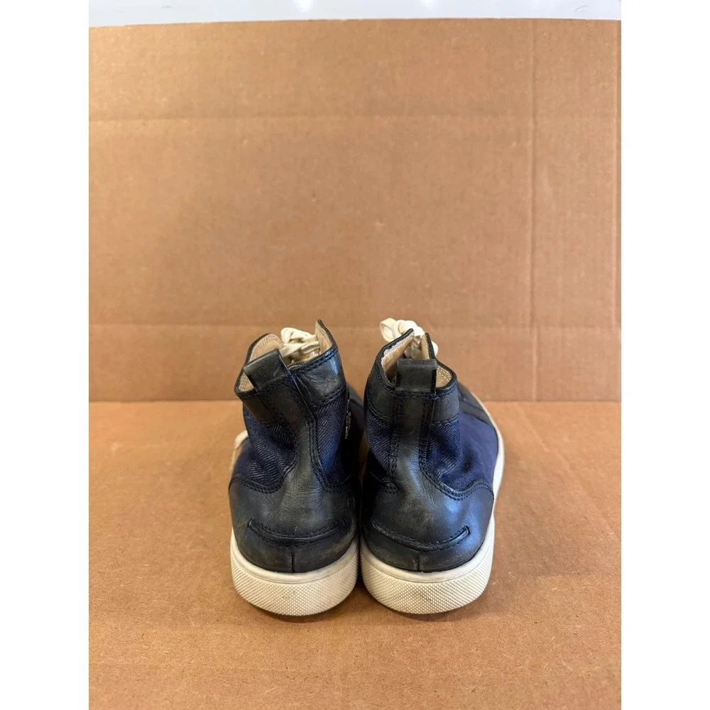 Christian Louboutin Rantus Orlato High Top Sneakers Navy Blue Mens Size 41 EU
